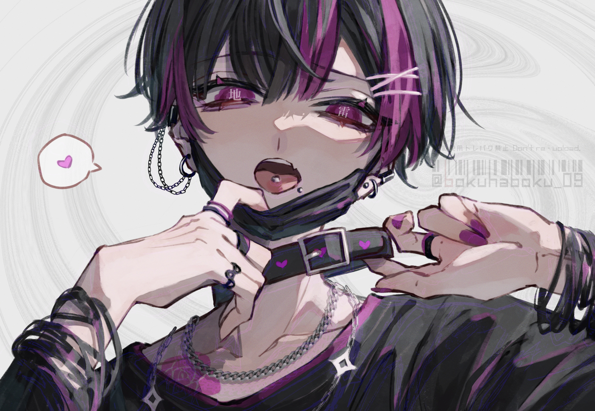 This is a pixiv picture whose title is 『地雷』系男子.