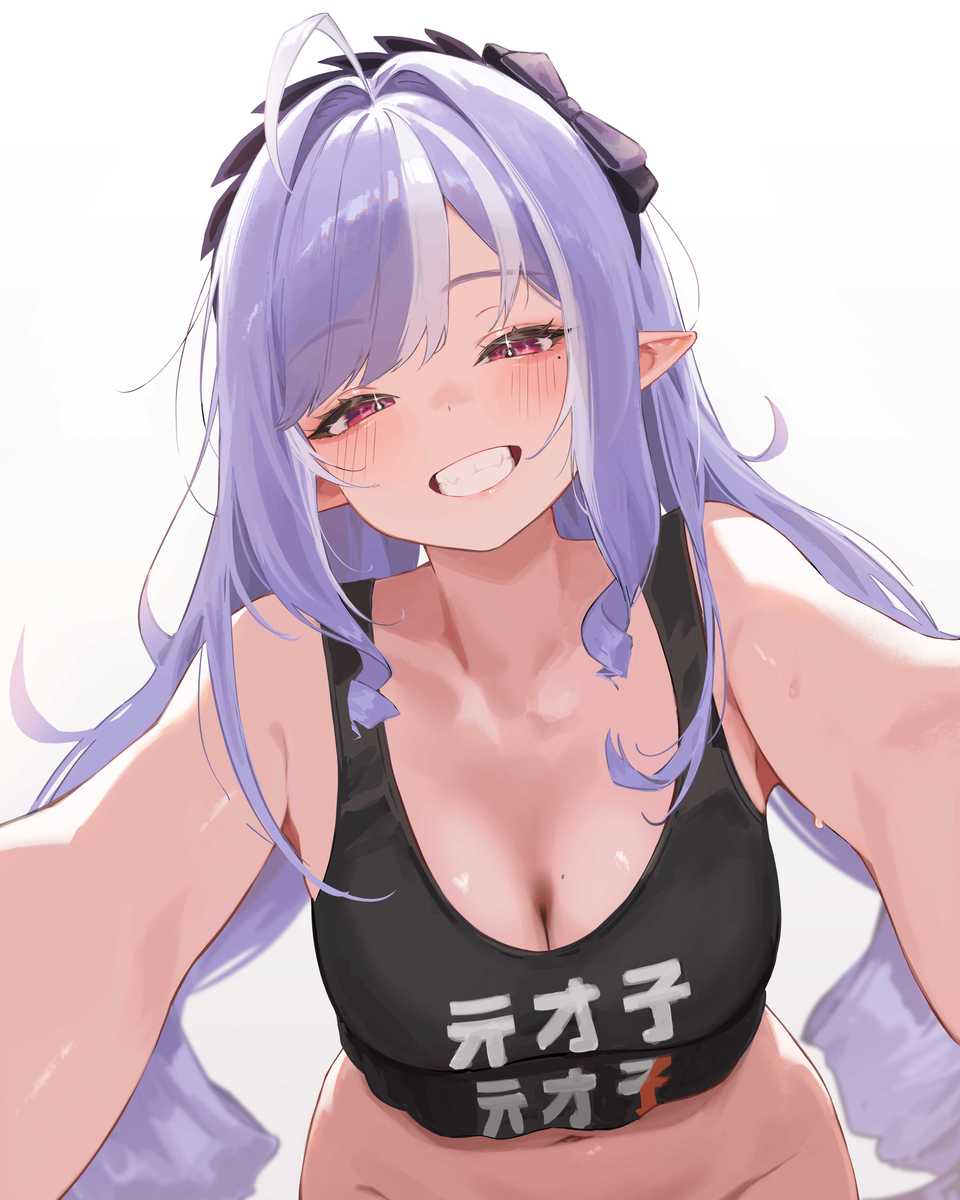This is a pixiv picture whose title is うふふ💜.