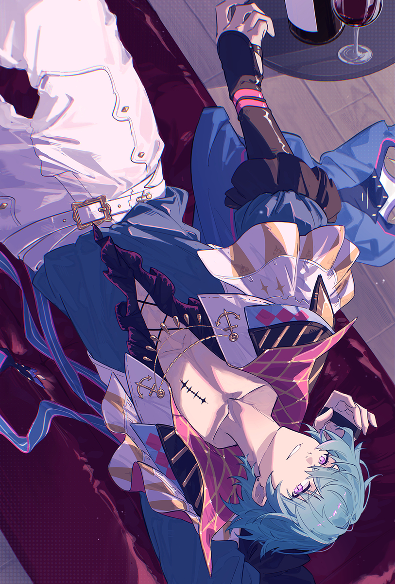 This is a pixiv picture whose title is 🍷.