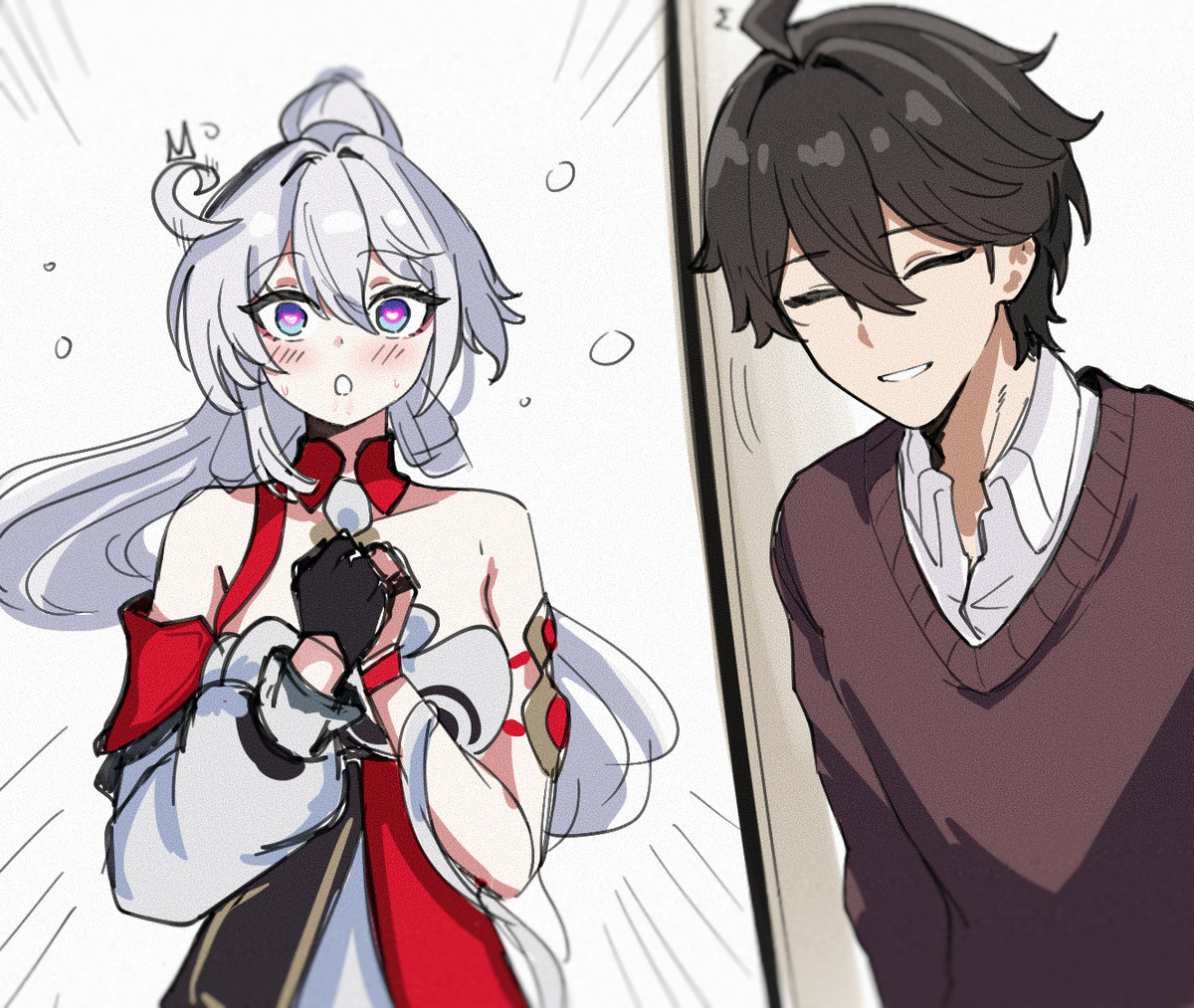 This is a pixiv picture whose title is Ba-Dum! Fiery Wishing Star.