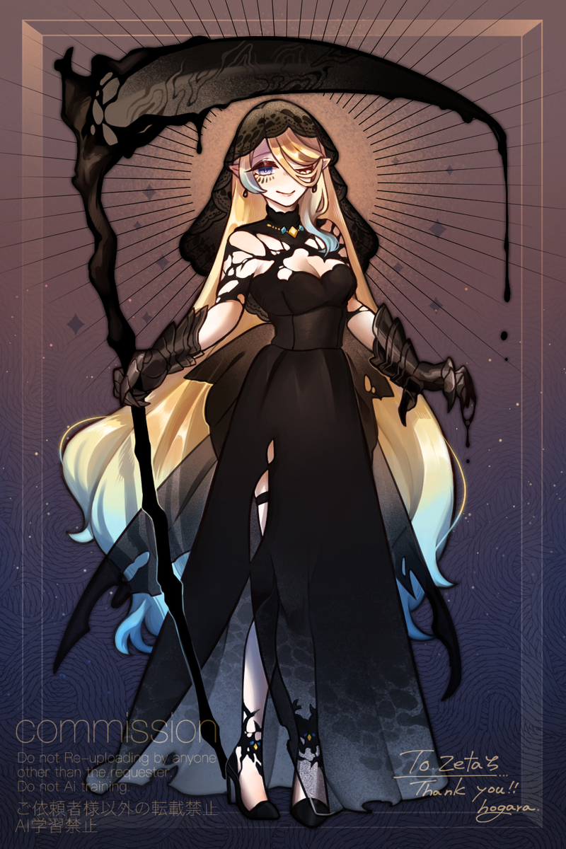 This is a pixiv picture whose title is 【Skeb】ご依頼者様OCさん - 闇属性アレンジ😈.