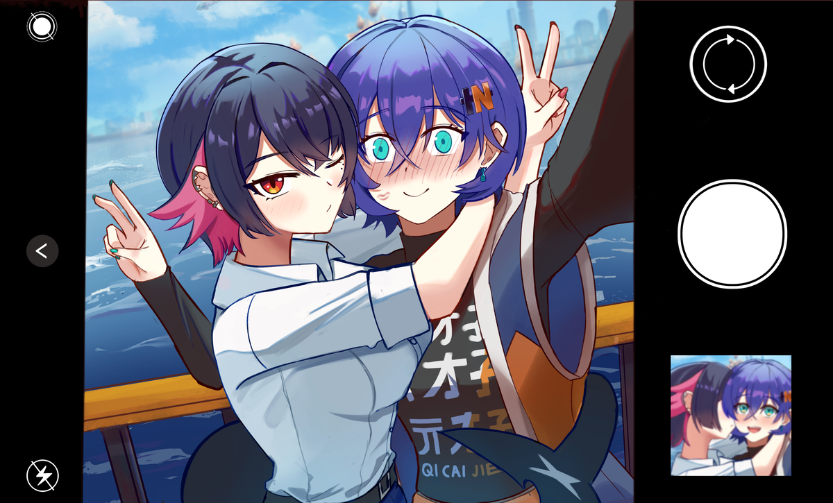 This is a pixiv picture whose title is 🦈🔔selfie!!.