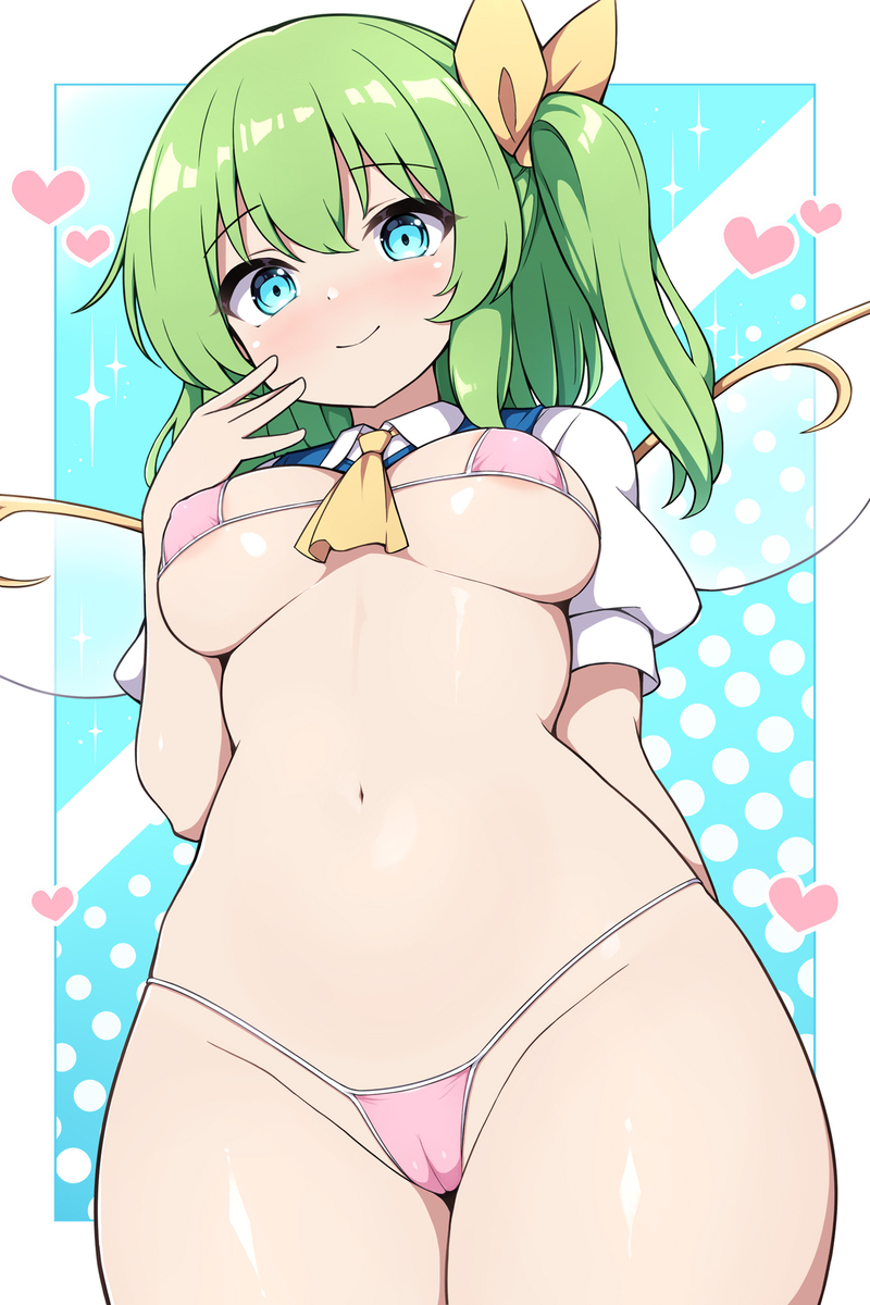 This is a pixiv picture whose title is マイクロビキニ大妖精.