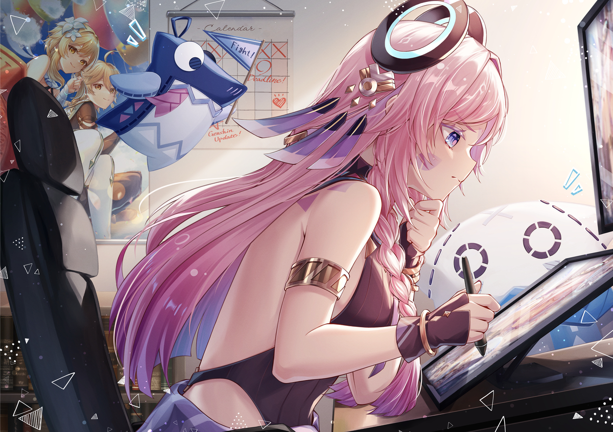 This is a pixiv picture whose title is ばあちゃん、締切に追われる...！.