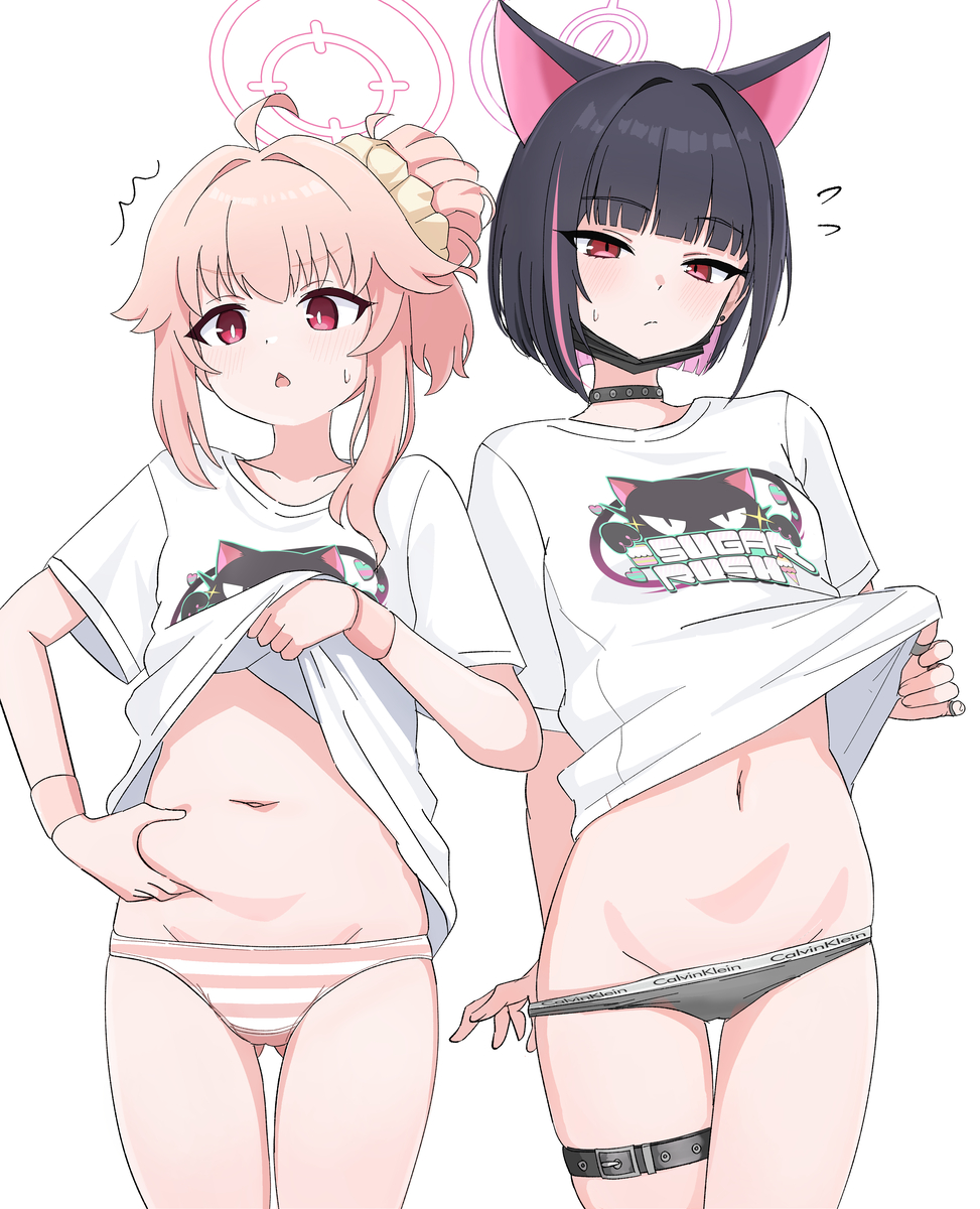 This is a pixiv picture whose title is ナツ&カズサ.