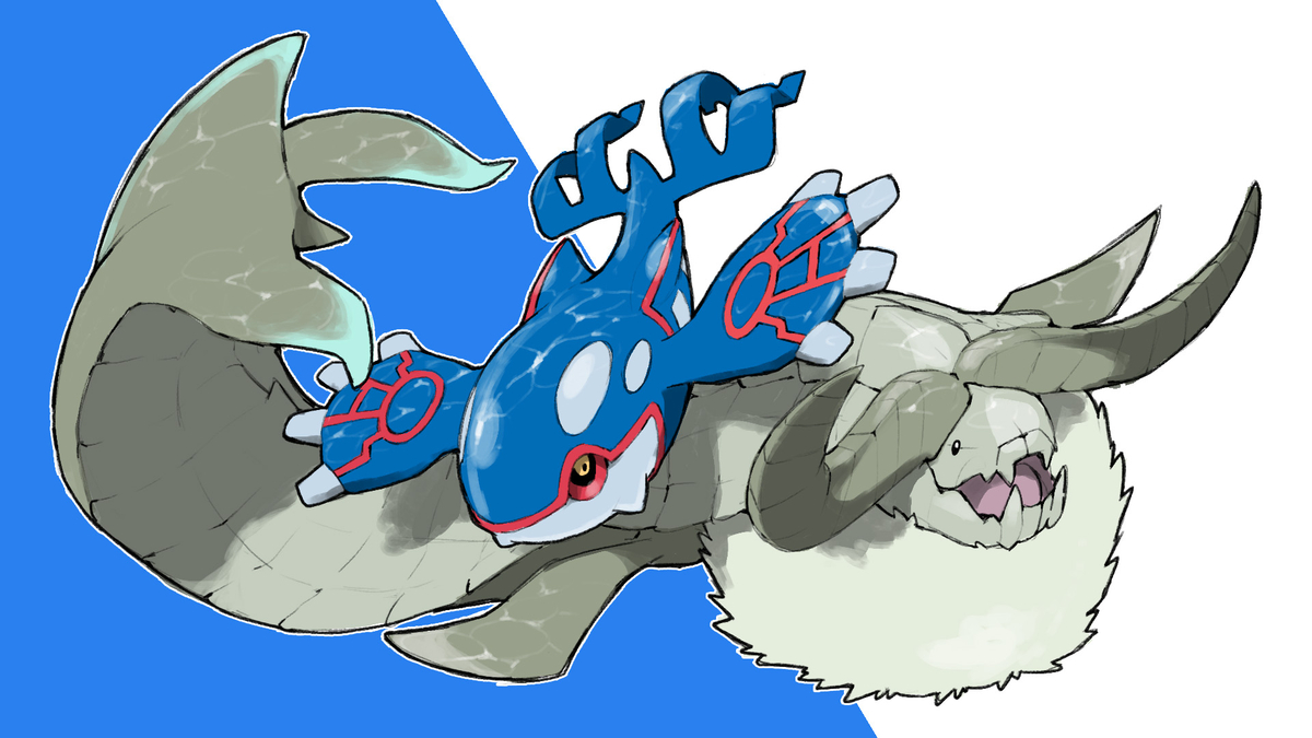 This is a pixiv picture whose title is Pokémon x Monster Hunter 3.