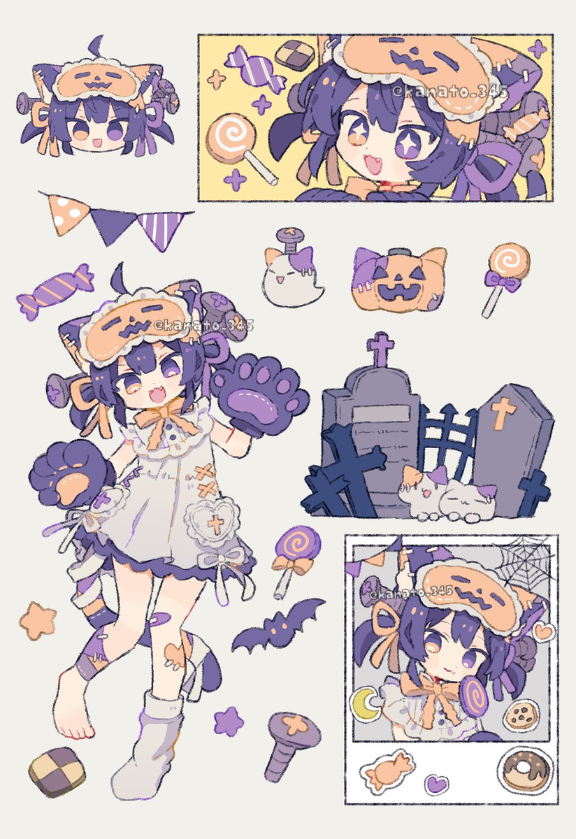 This is a pixiv picture whose title is oc🎃🍭.