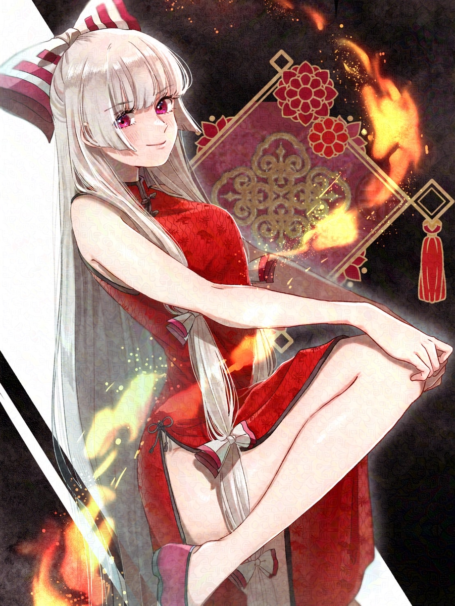 This is a pixiv picture whose title is チャイナドレスもこ.