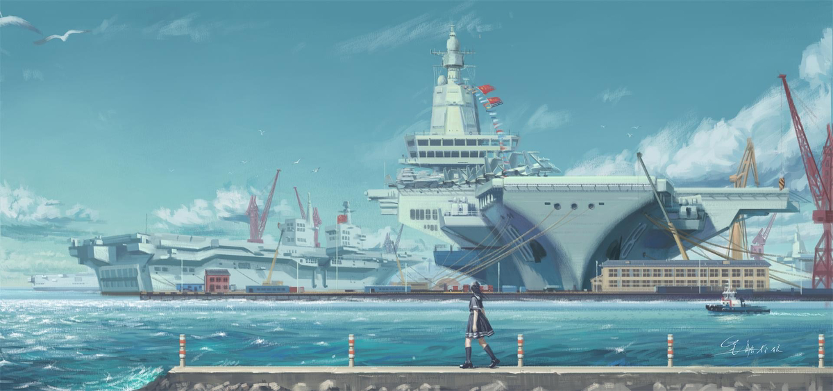 This is a pixiv picture whose title is 海军18舰.