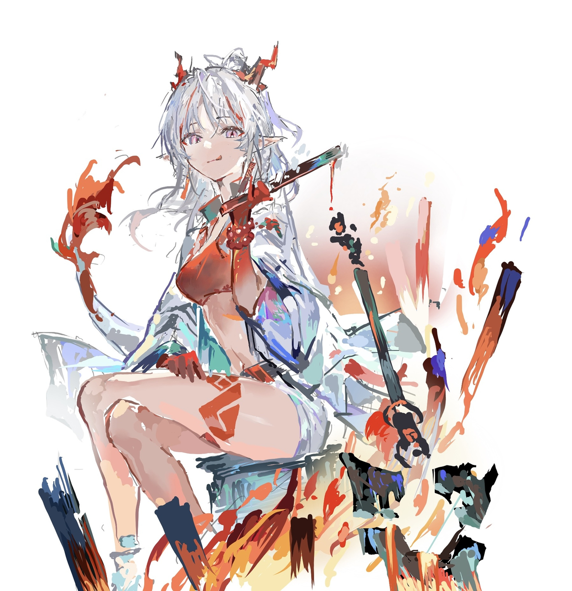 This is a pixiv picture whose title is 茶绘合集2.