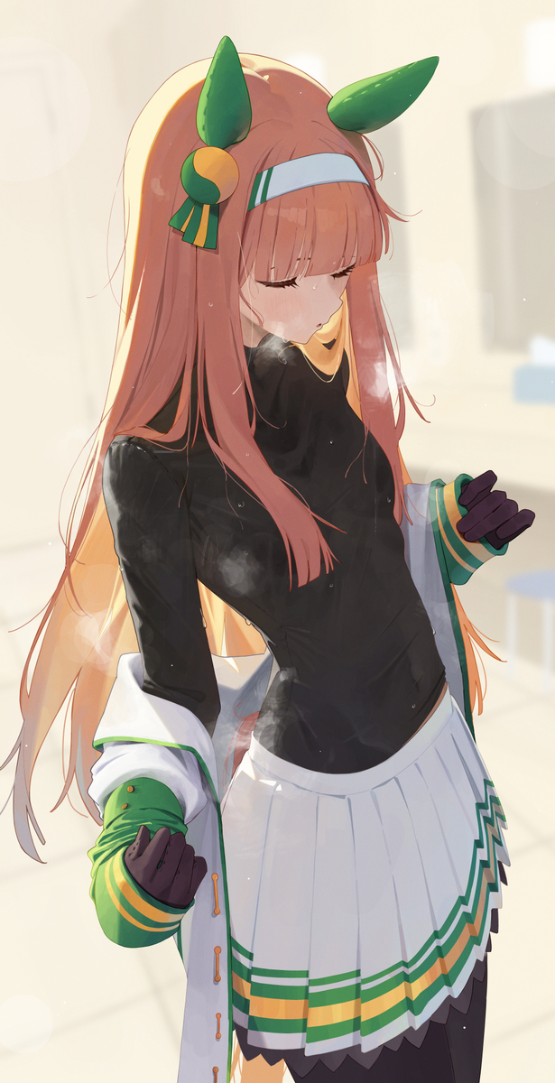 This is a pixiv picture whose title is 汗だくスズカさん.