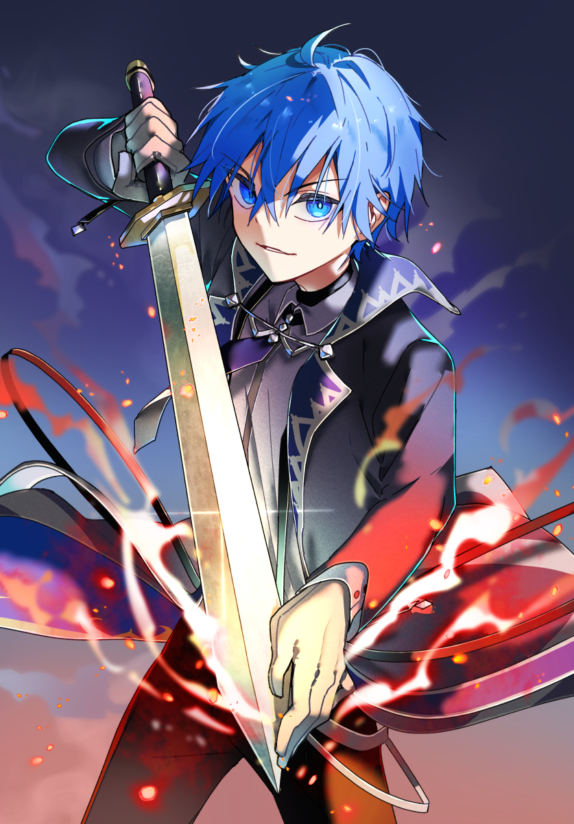 This is a pixiv picture whose title is 【WORKS】兇手一族の末息子は五大魔王の力を宿して回帰する.