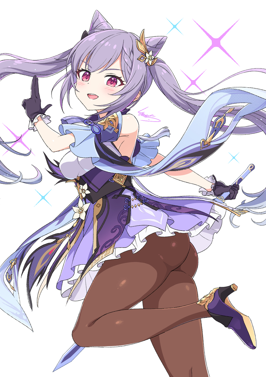 This is a pixiv picture whose title is 刻晴.