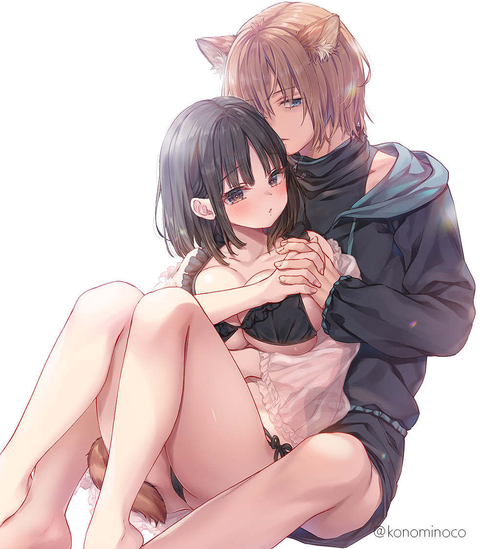 This is a pixiv picture whose title is 人間になったボクとキミとの4年間 2.
