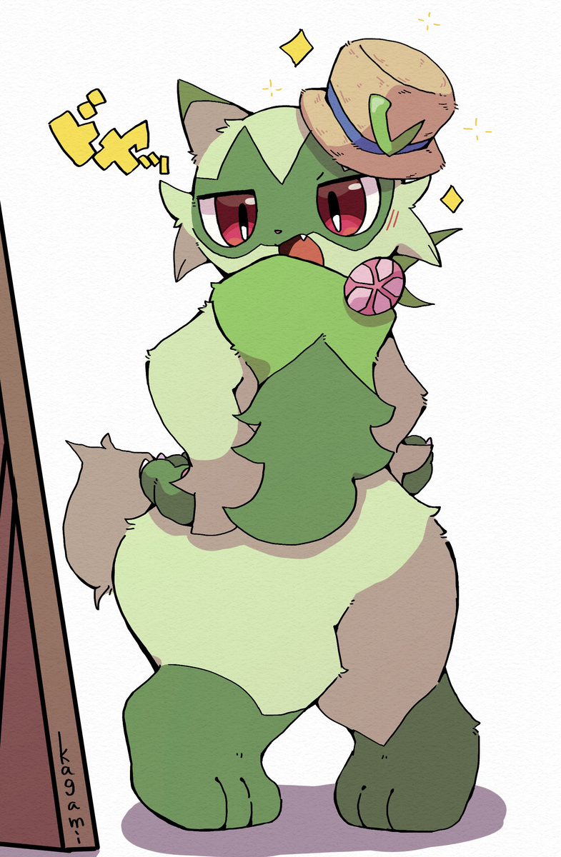 This is a pixiv picture whose title is おめかしニャロ🐱🪀👒.