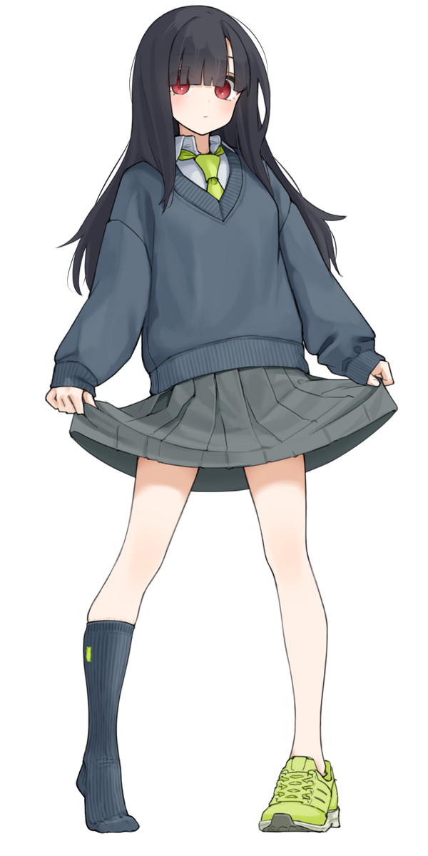 This is a pixiv picture whose title is 片方スニーカーちゃん.