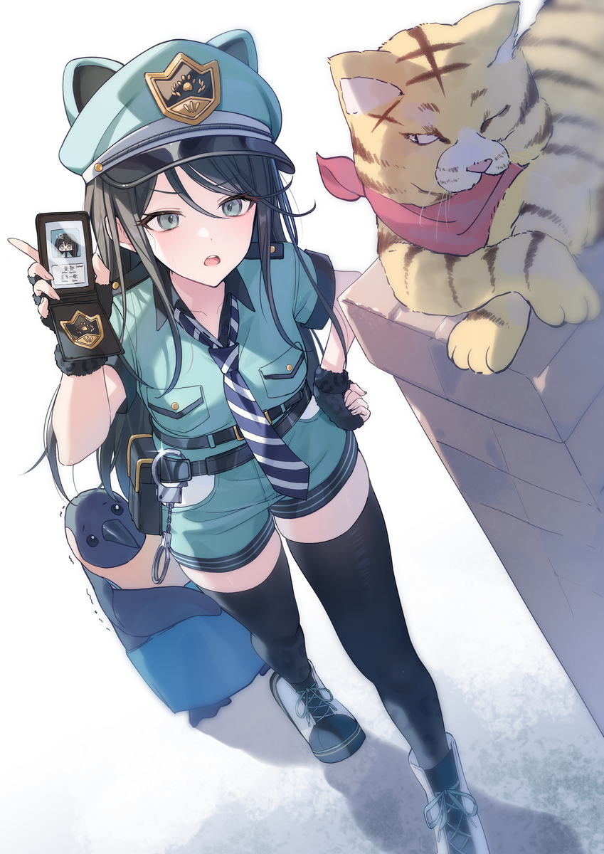 This is a pixiv picture whose title is 14日目，🚓🐱.