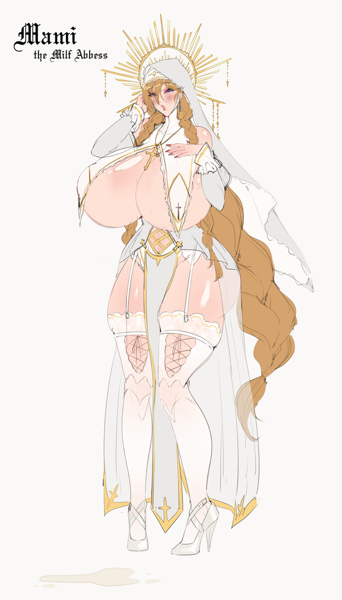 This is a pixiv picture whose title is Mami the Milf Abbess.