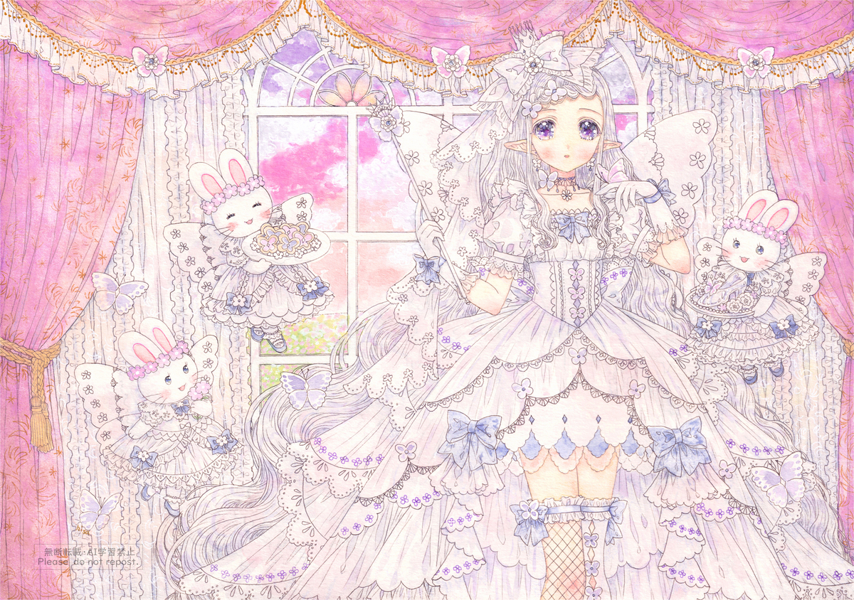 This is a pixiv picture whose title is 砂糖細工のお姫様.