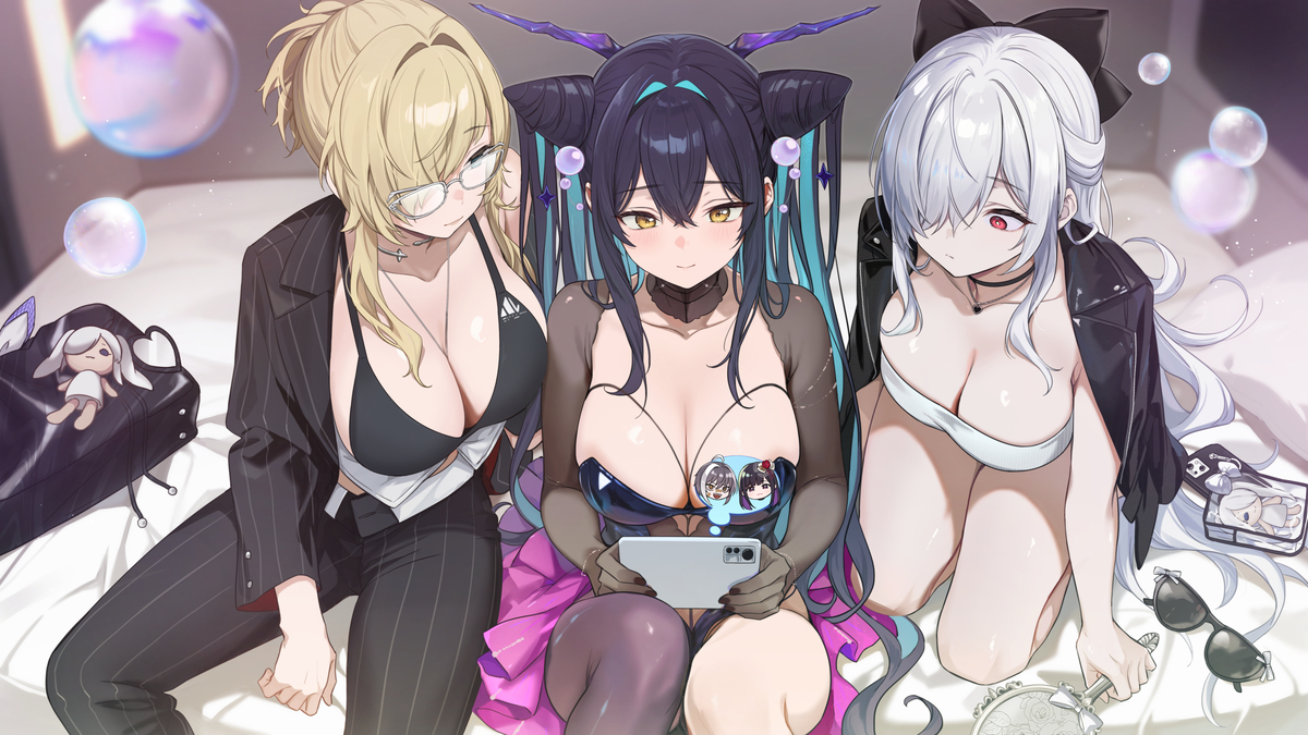 This is a pixiv picture whose title is 何を見てるの？.