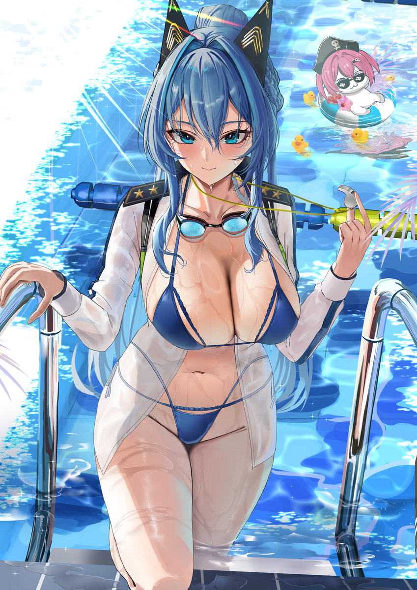 This is a pixiv picture whose title is Helm: Aquamarine.