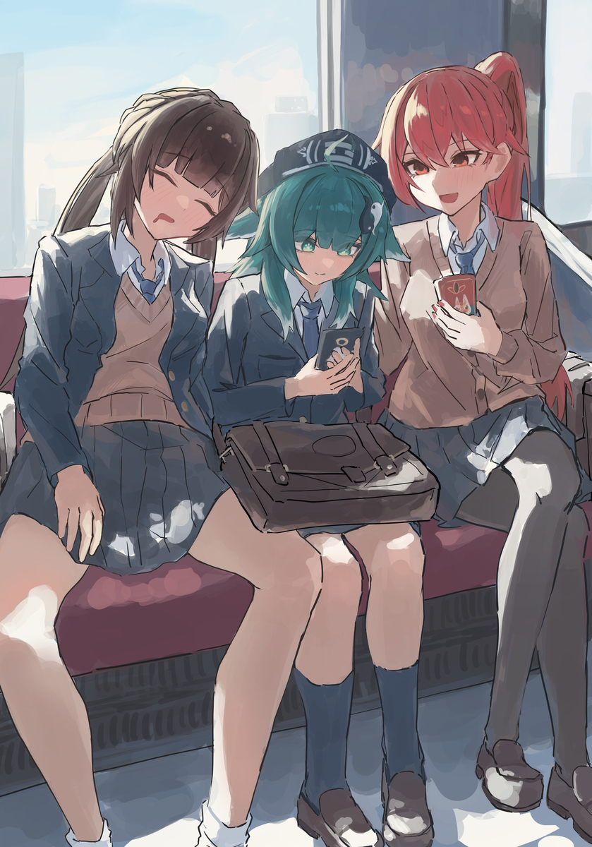 This is a pixiv picture whose title is 登校.
