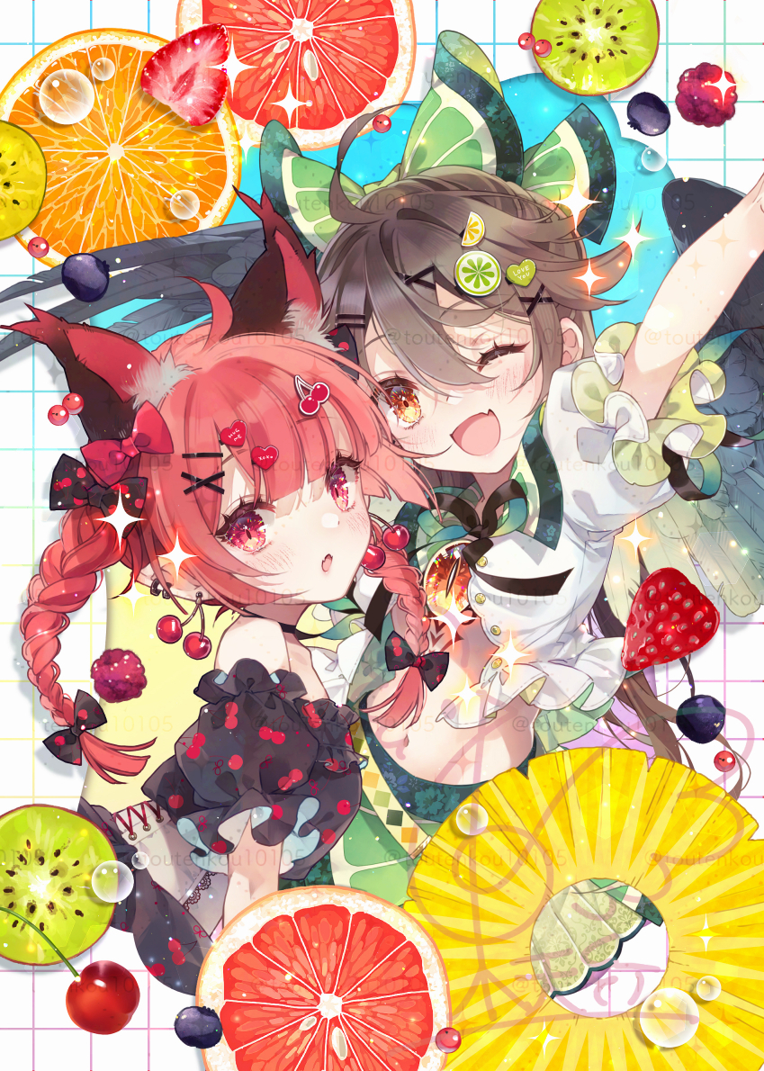 This is a pixiv picture whose title is フルーツお燐空！.