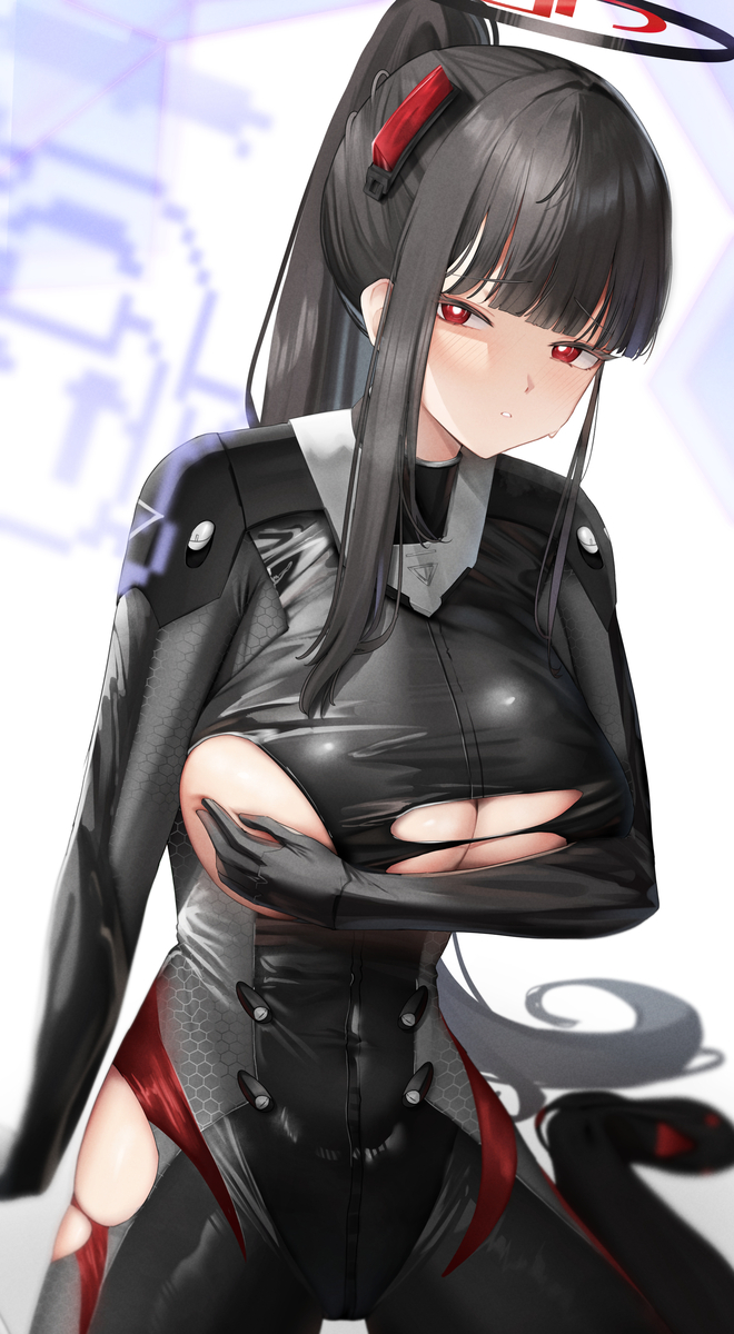 This is a pixiv picture whose title is Rio rubber bodysuit.