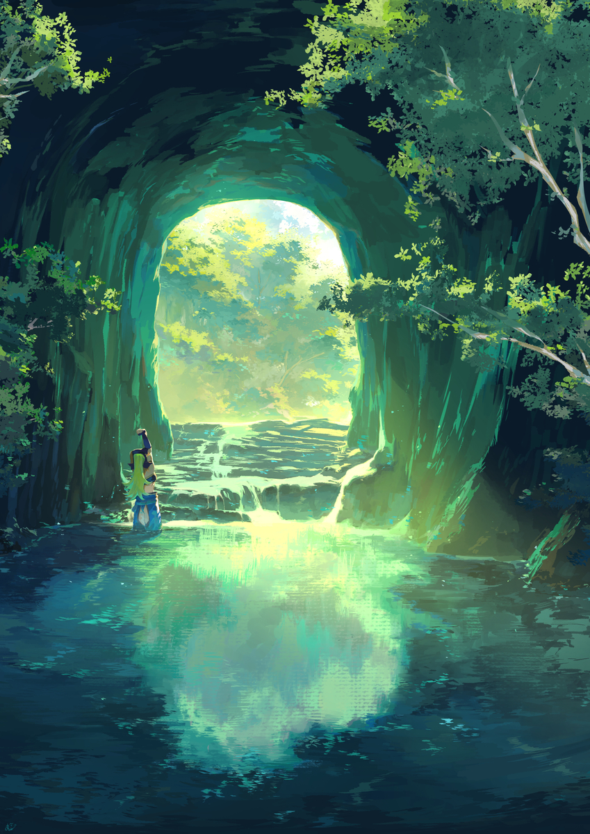 This is a pixiv picture whose title is 物語.