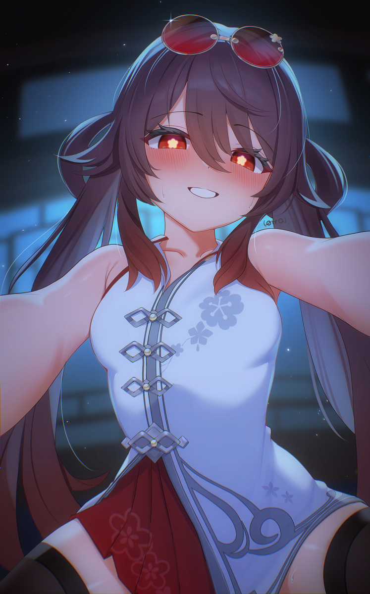 This is a pixiv picture whose title is 【原神】胡桃.
