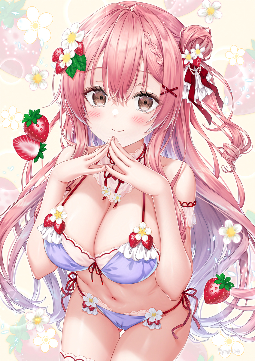 This is a pixiv picture whose title is 苺.