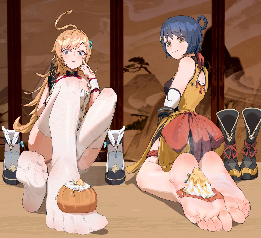 This is a pixiv picture whose title is {预告}厨娘对决.