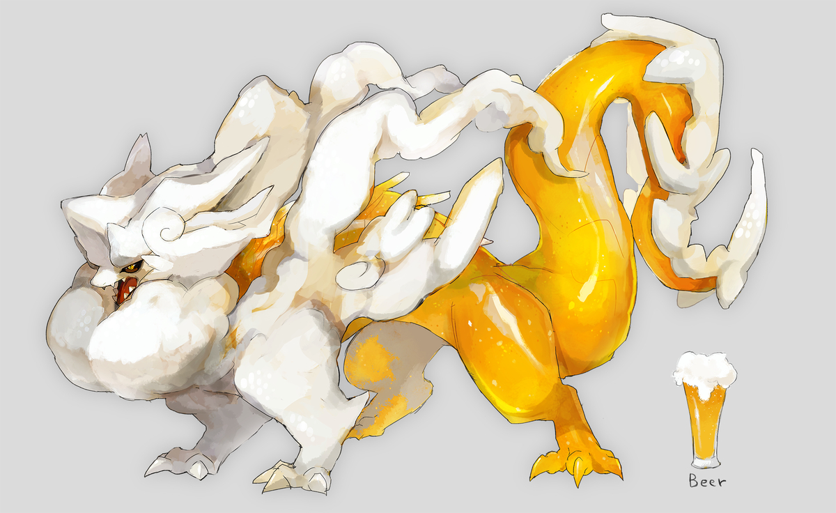 This is a pixiv picture whose title is ビールドラゴン.
