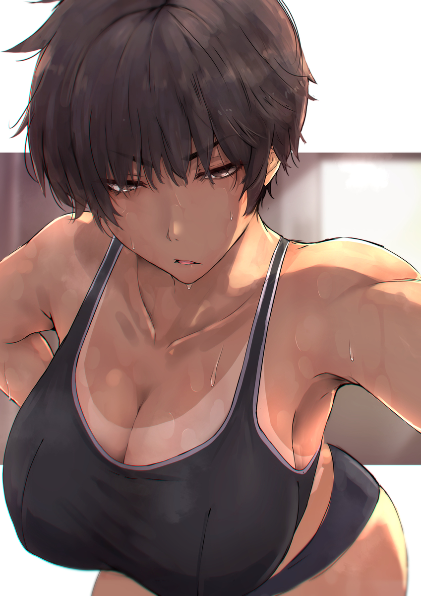 This is a pixiv picture whose title is 部活後.