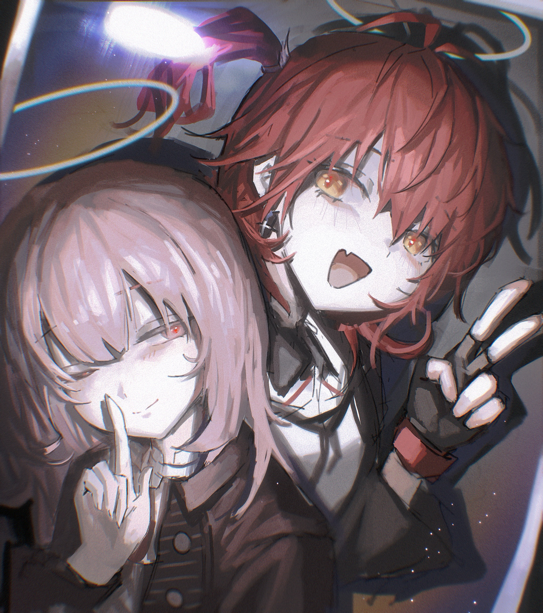 This is a pixiv picture whose title is 姉妹写真.
