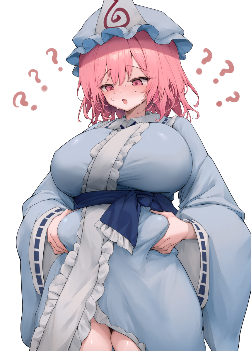 This is a pixiv picture whose title is 幽々子様、食べ過ぎ…？.