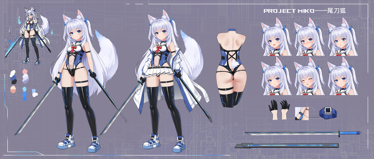 This is a pixiv picture whose title is （约稿）OC——機焔凛音.