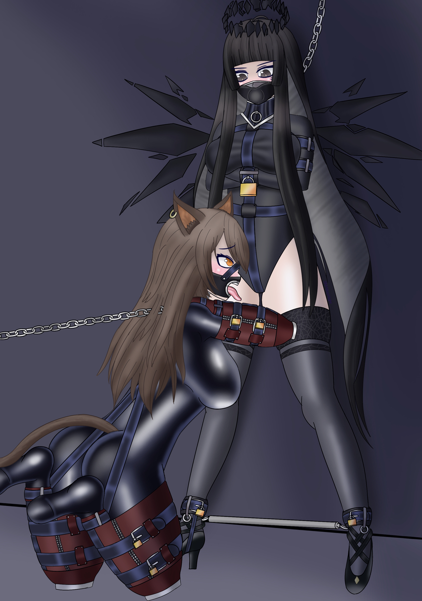 This is a pixiv picture whose title is Cat and Sankta Game [Comm].