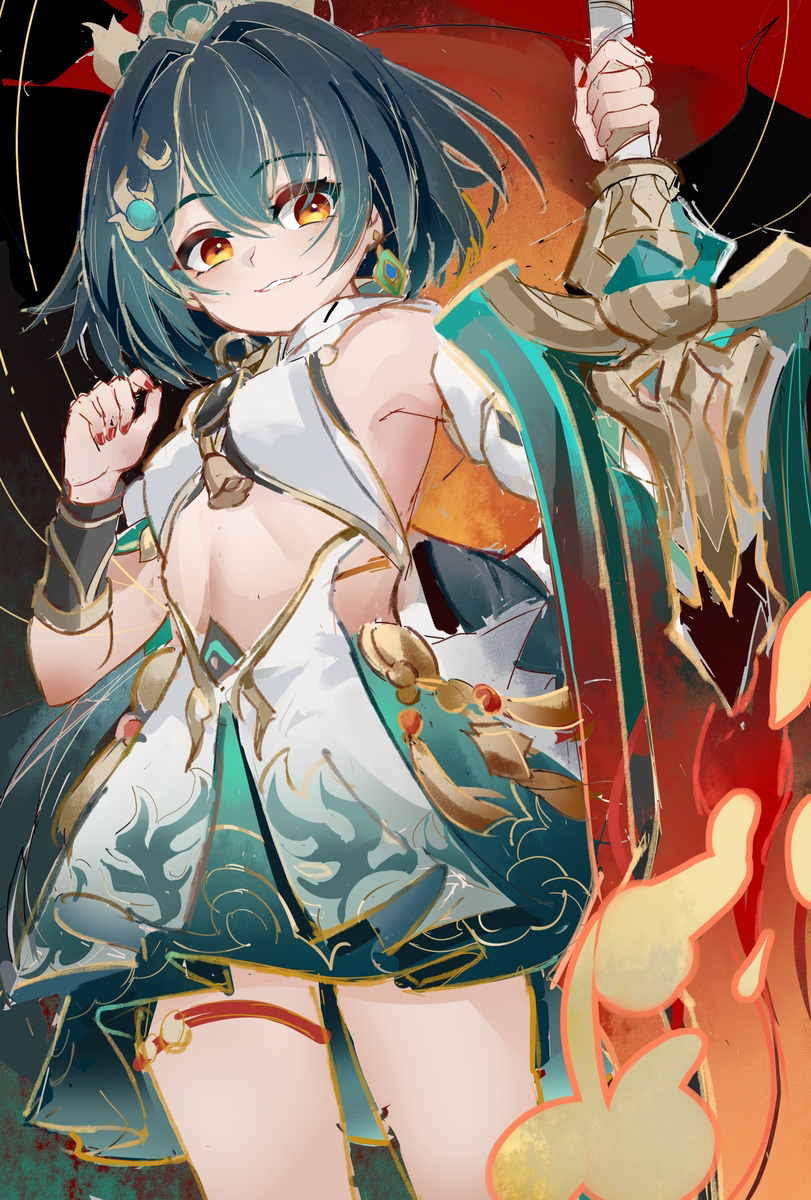 This is a pixiv picture whose title is 蓄势.