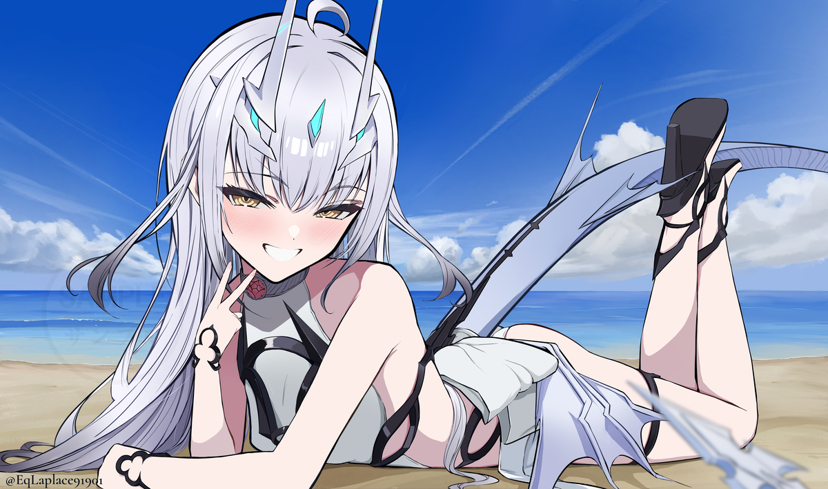 This is a pixiv picture whose title is 水着メリュジーヌ.