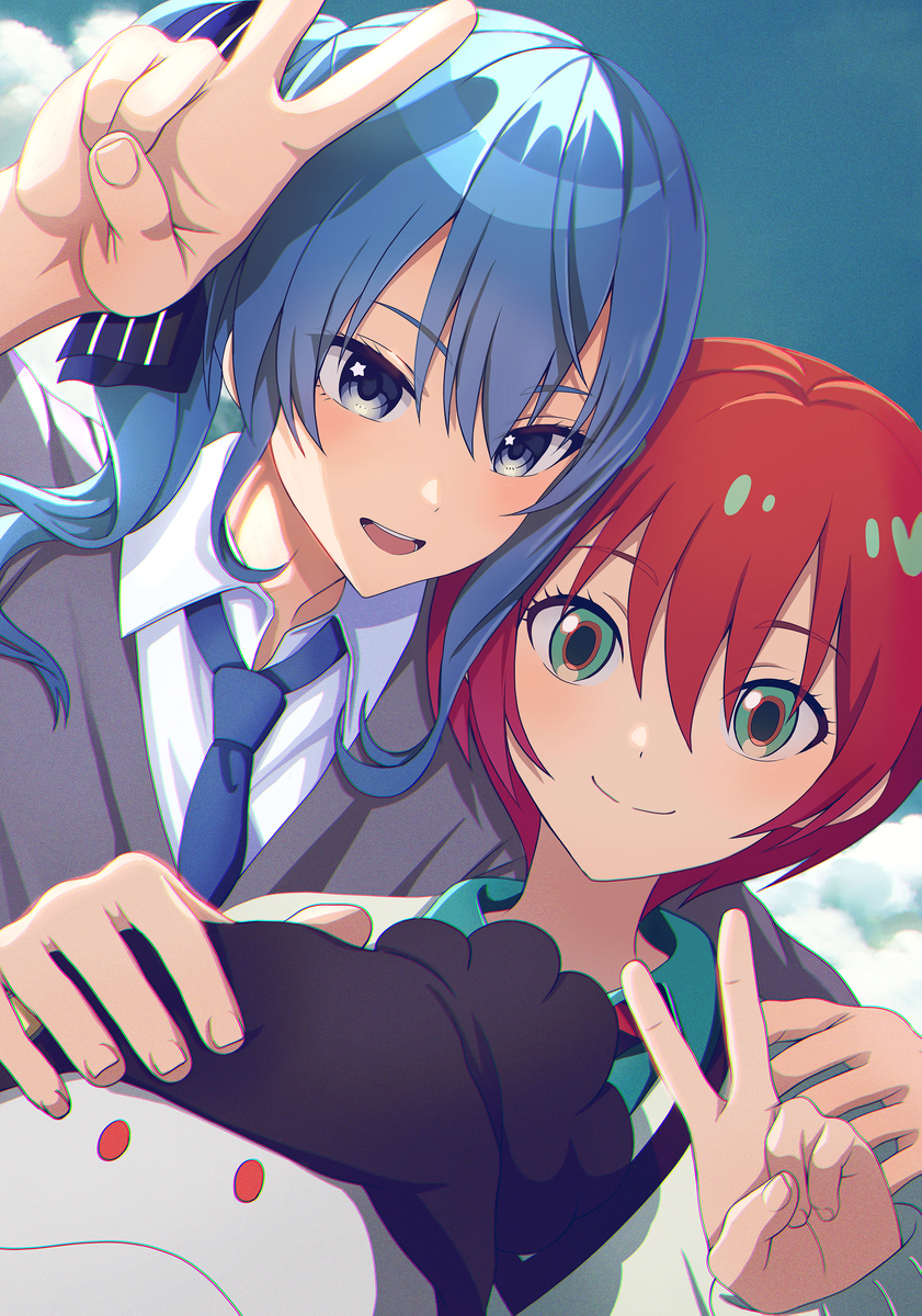 This is a pixiv picture whose title is すいちゃんと記念写真.