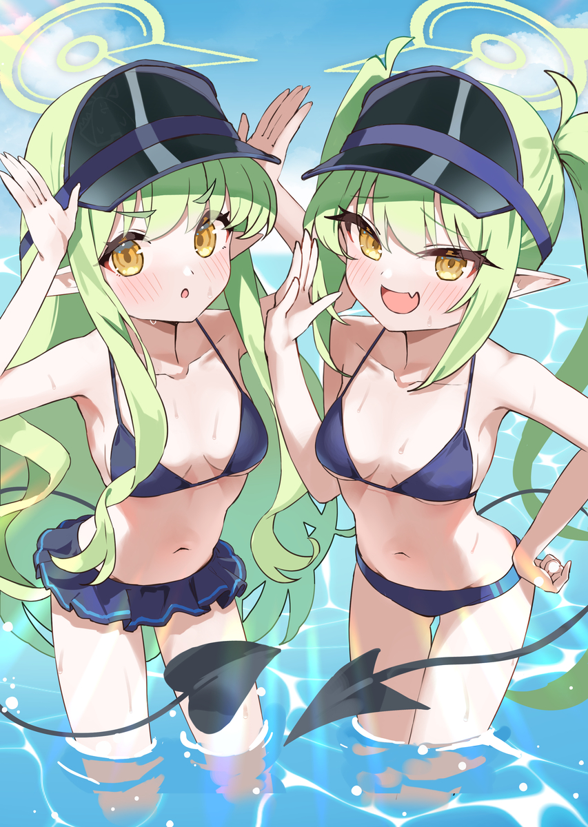 This is a pixiv picture whose title is 水着を着てくれたシュポガキ.