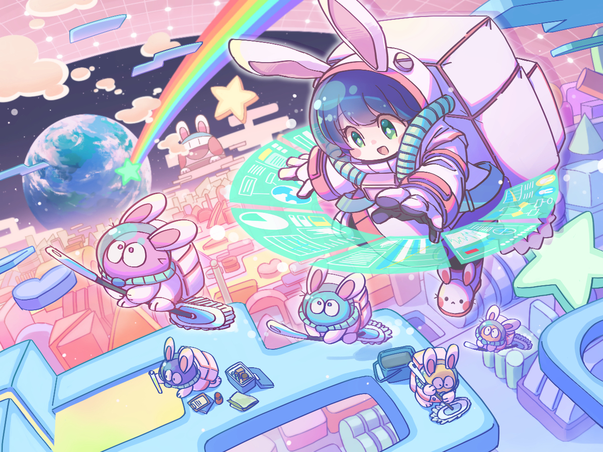 This is a pixiv picture whose title is のんびりイラスト「エイセイ管理」.