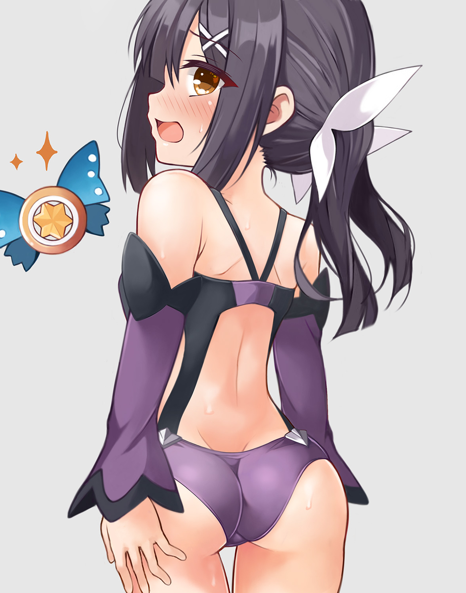 This is a pixiv picture whose title is ぱっくり背中美遊.