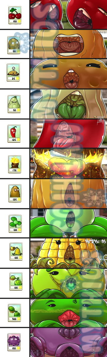 This is a pixiv picture whose title is Plants vs Zombies Mouth 2.