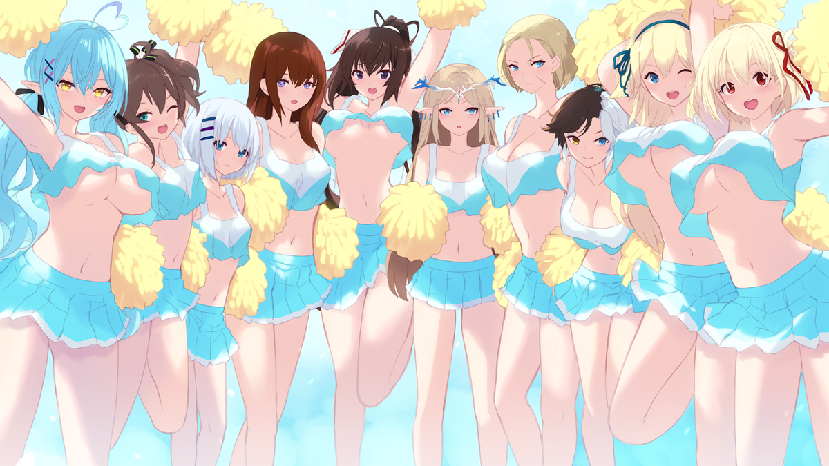 This is a pixiv picture whose title is April Girls.