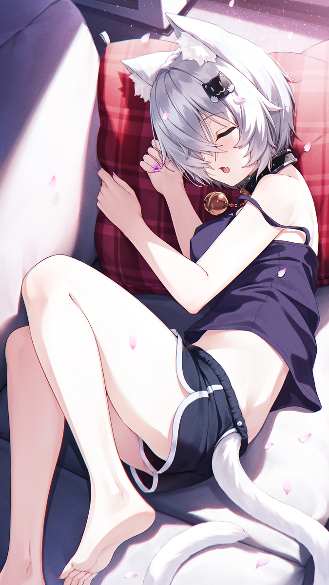 This is a pixiv picture whose title is 春のぽかぽか陽気でスヤスヤくおんちゃん.