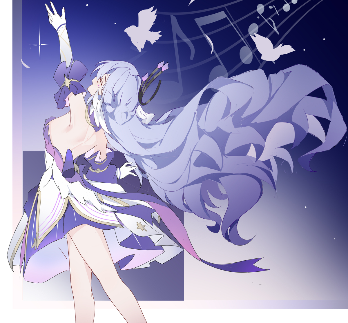 This is a pixiv picture whose title is My Song.
