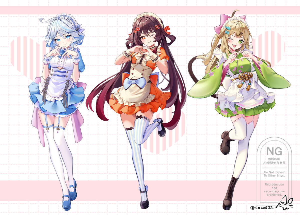 This is a pixiv picture whose title is メイドさん.