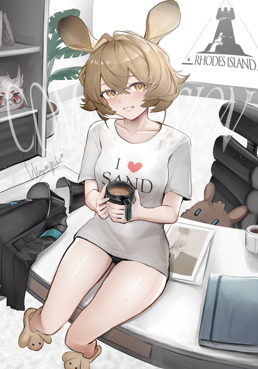 This is a pixiv picture whose title is I LOVE SAND Commission.